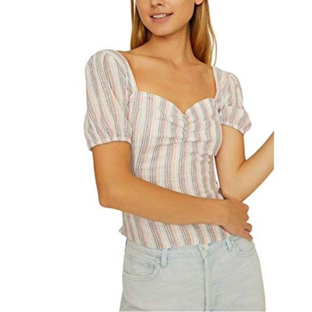 Sanctuary Smocked Boudoir Striped Top